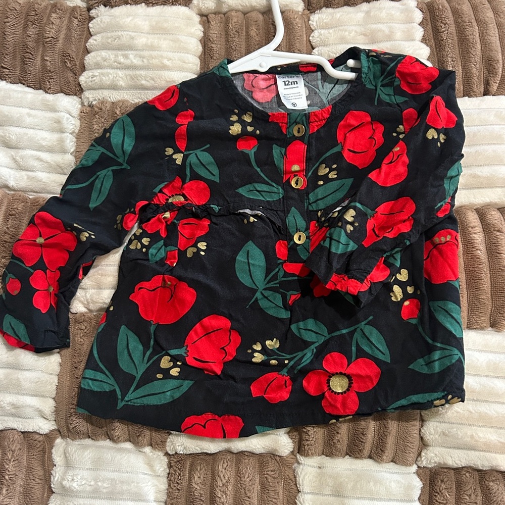 Floral Long Sleeve Baby Top
